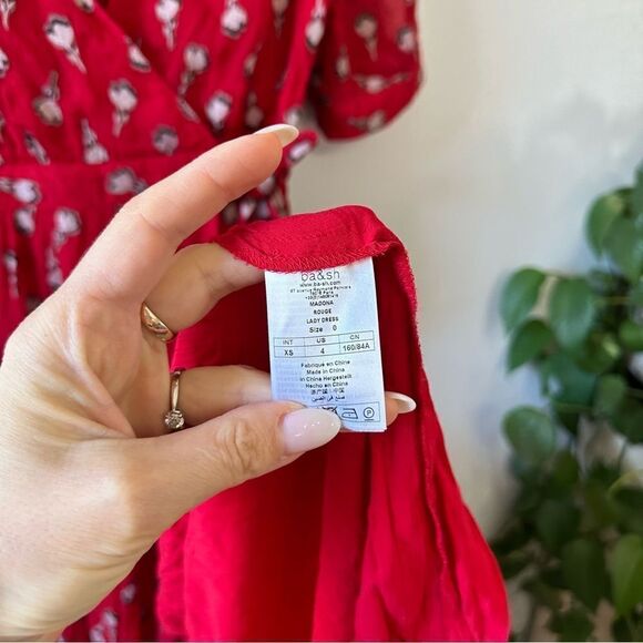 BA&SH Madonna Fil  Coupé Silk-Blend Georgette Maxi Wrap Dress - Picture 7 of 8